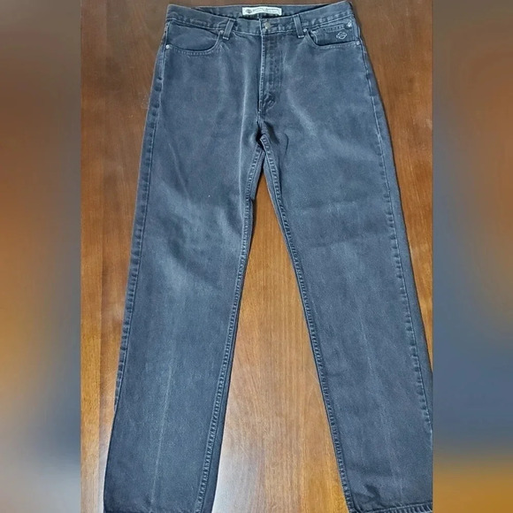 Vintage Harley Davidson Jeans Black Wash Denim Straight Fit Y2K  Size 36x34 - Picture 1 of 8
